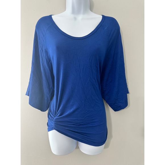Red 23 Women's Blue Modern Sleeve Pick Up Tee Top Size M - Picture 1 of 9